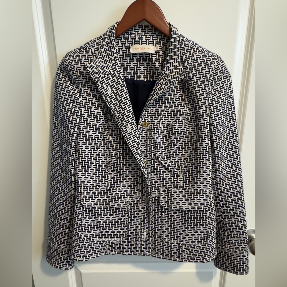 Tory Burch Cameron Button Down Jacket. Size 4 - image 1